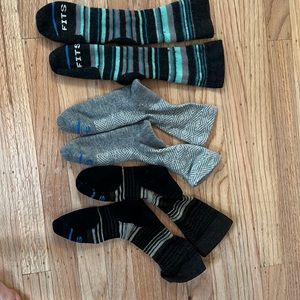 Three pairs of women’s medium size wool Fits socks